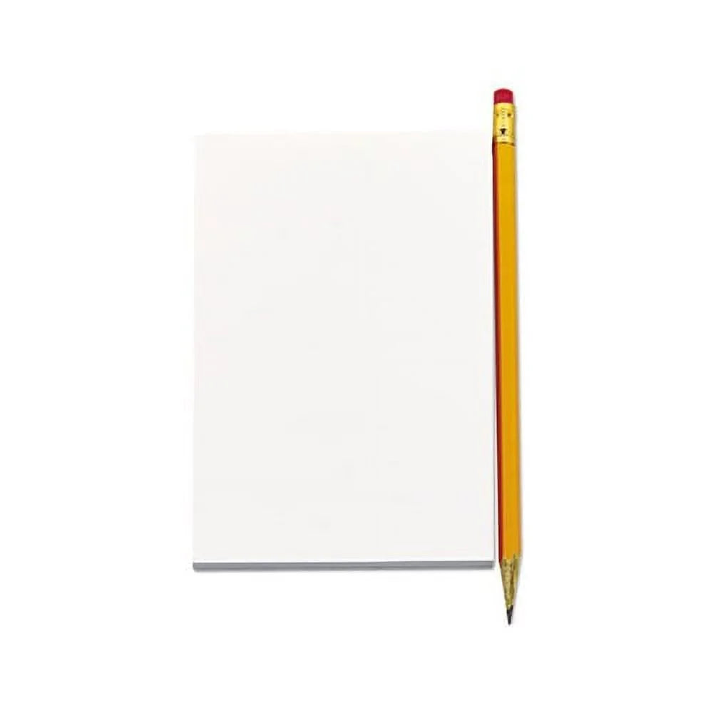Scratch Pads Unruled, 4 X 6, White, 100 Sheets, 12/Pack