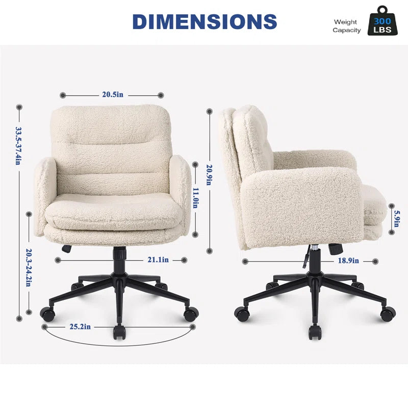 Jaythan Upholstered Office Chair Desk Chair Home Office Task Chair with Armrest