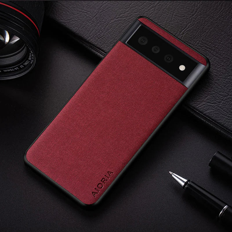 Simple Case for Google Pixel 6 Pro 6A Funda New Design Textile Leather Phone Cover for Google Pixel 6 Pro 6 Case Coque