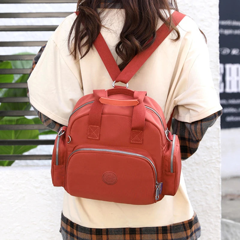 Woman Handbags 2023 New Candy Color Casual Shoulder Bags Concealed USB Charging Women Messenger Bags Multifunction Back Pack