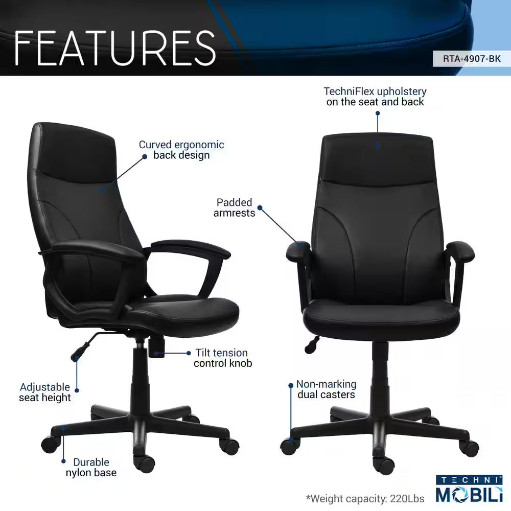 Black Medium Back Executive Office Chair