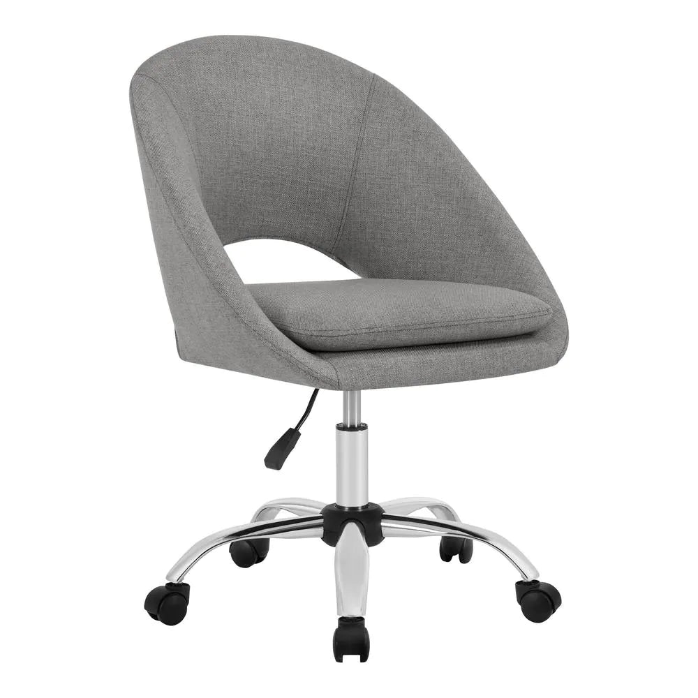 Tapley Retro Upholstered Office Chair in Gray