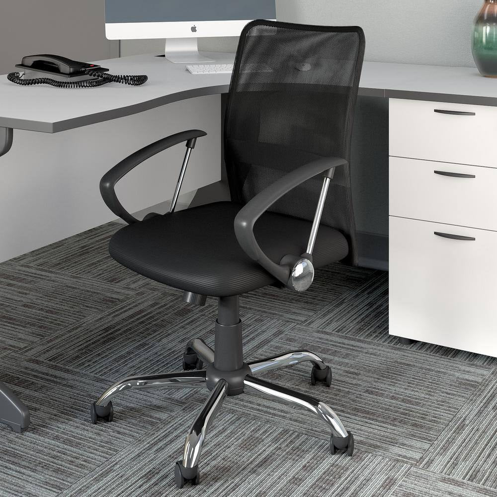 Workspace Office Chair with Contoured Black Mesh Back