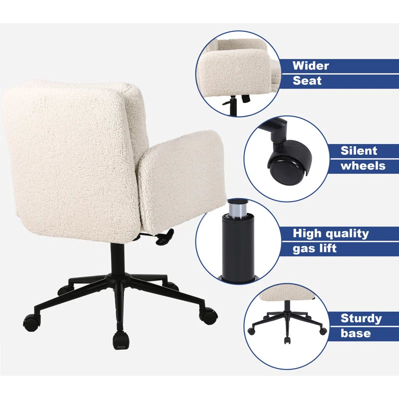Jaythan Upholstered Office Chair Desk Chair Home Office Task Chair with Armrest