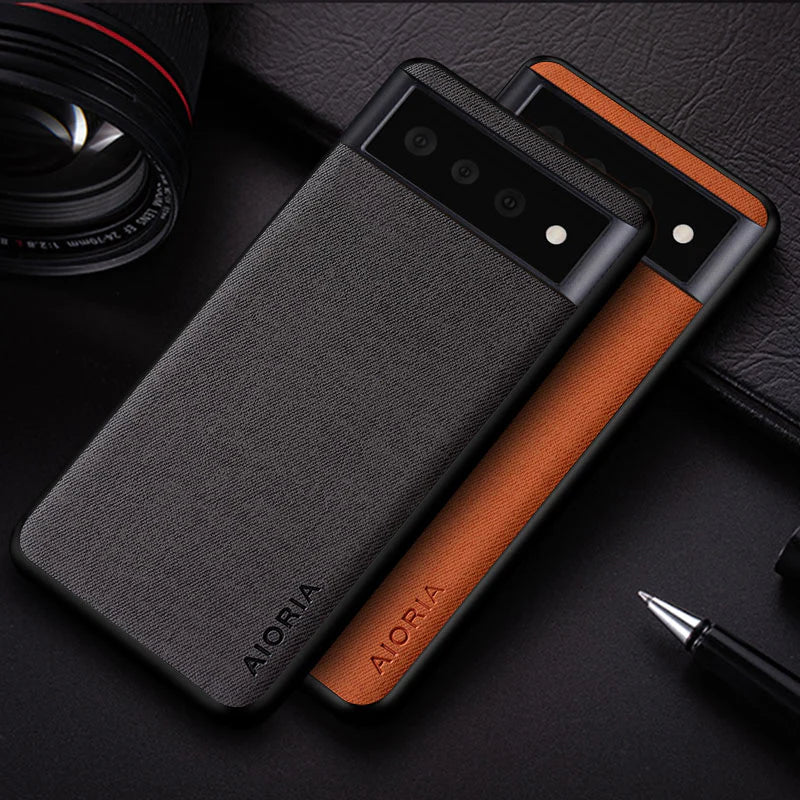 Simple Case for Google Pixel 6 Pro 6A Funda New Design Textile Leather Phone Cover for Google Pixel 6 Pro 6 Case Coque