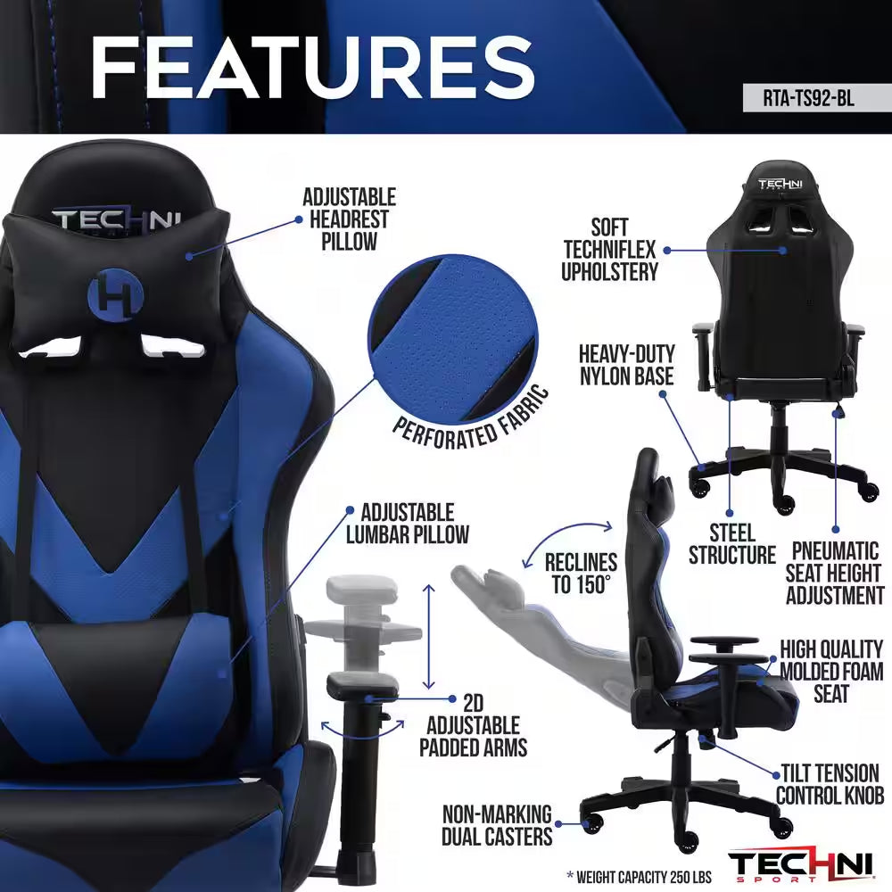 TS-92 Office-Pc Blue Gaming Chair