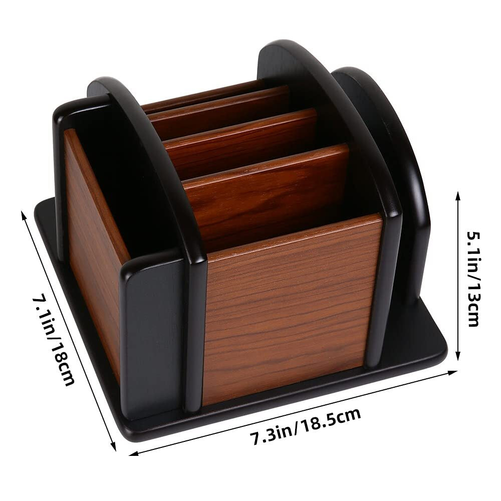 Siveit Wooden Desk Organizer, Wood Desktop Organizer Office Supplies Storage ...