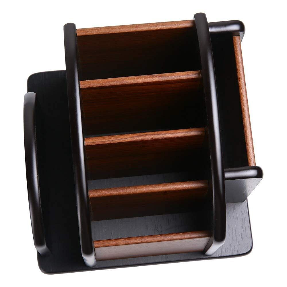 Siveit Wooden Desk Organizer, Wood Desktop Organizer Office Supplies Storage ...