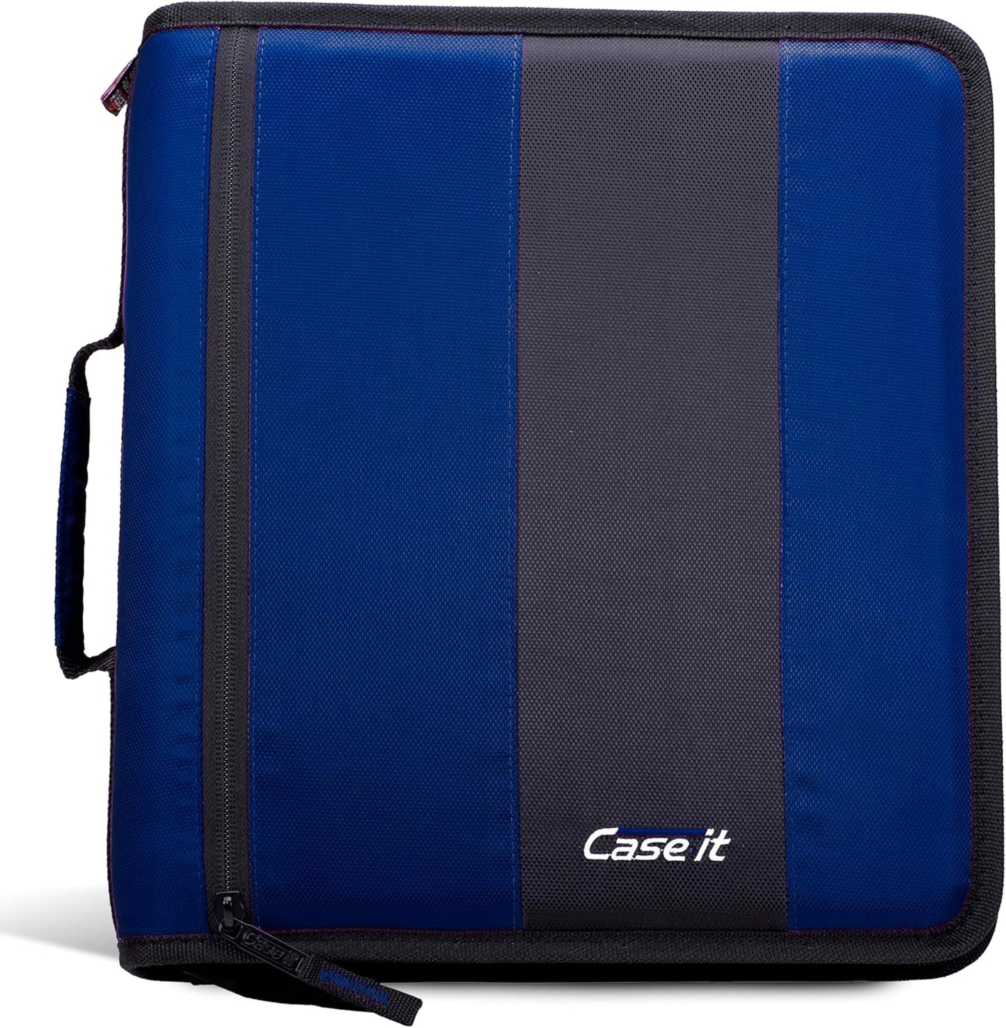 the Classic Zipper Binder - 2 Inch O-Rings - Multiple Pockets - 350 Sheet Capacity - Comes with Shoulder Strap - Midnight Blue D-251