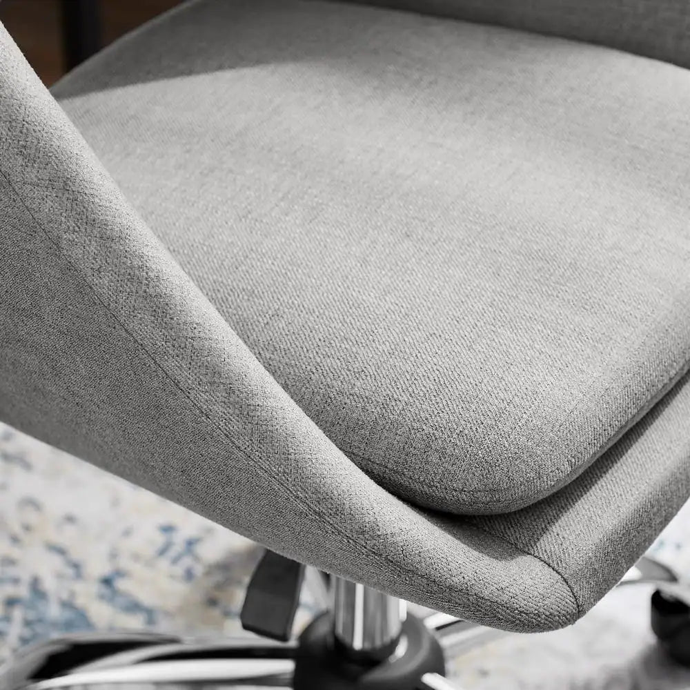 Tapley Retro Upholstered Office Chair in Gray