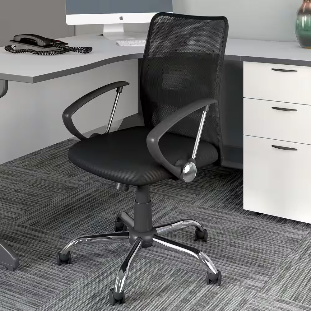 Workspace Office Chair with Contoured Black Mesh Back