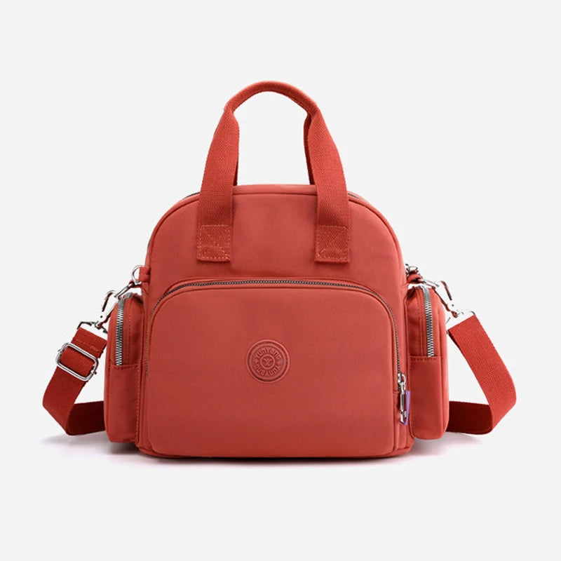 Woman Handbags 2023 New Candy Color Casual Shoulder Bags Concealed USB Charging Women Messenger Bags Multifunction Back Pack