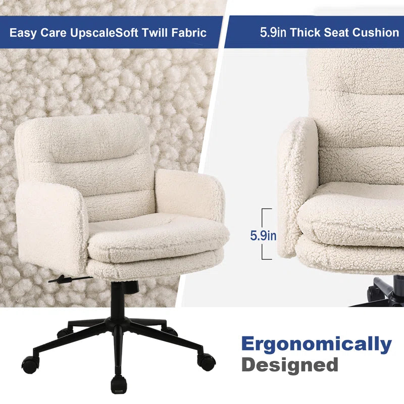 Jaythan Upholstered Office Chair Desk Chair Home Office Task Chair with Armrest