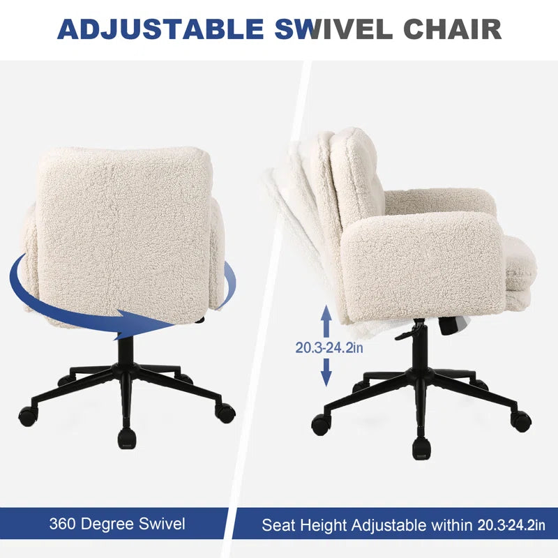 Jaythan Upholstered Office Chair Desk Chair Home Office Task Chair with Armrest