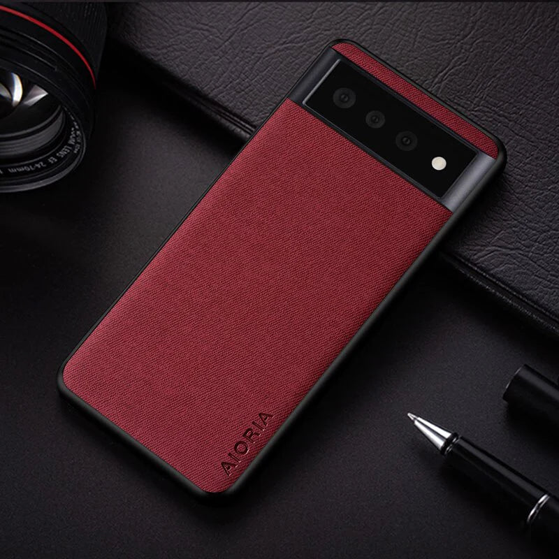 Simple Case for Google Pixel 6 Pro 6A Funda New Design Textile Leather Phone Cover for Google Pixel 6 Pro 6 Case Coque
