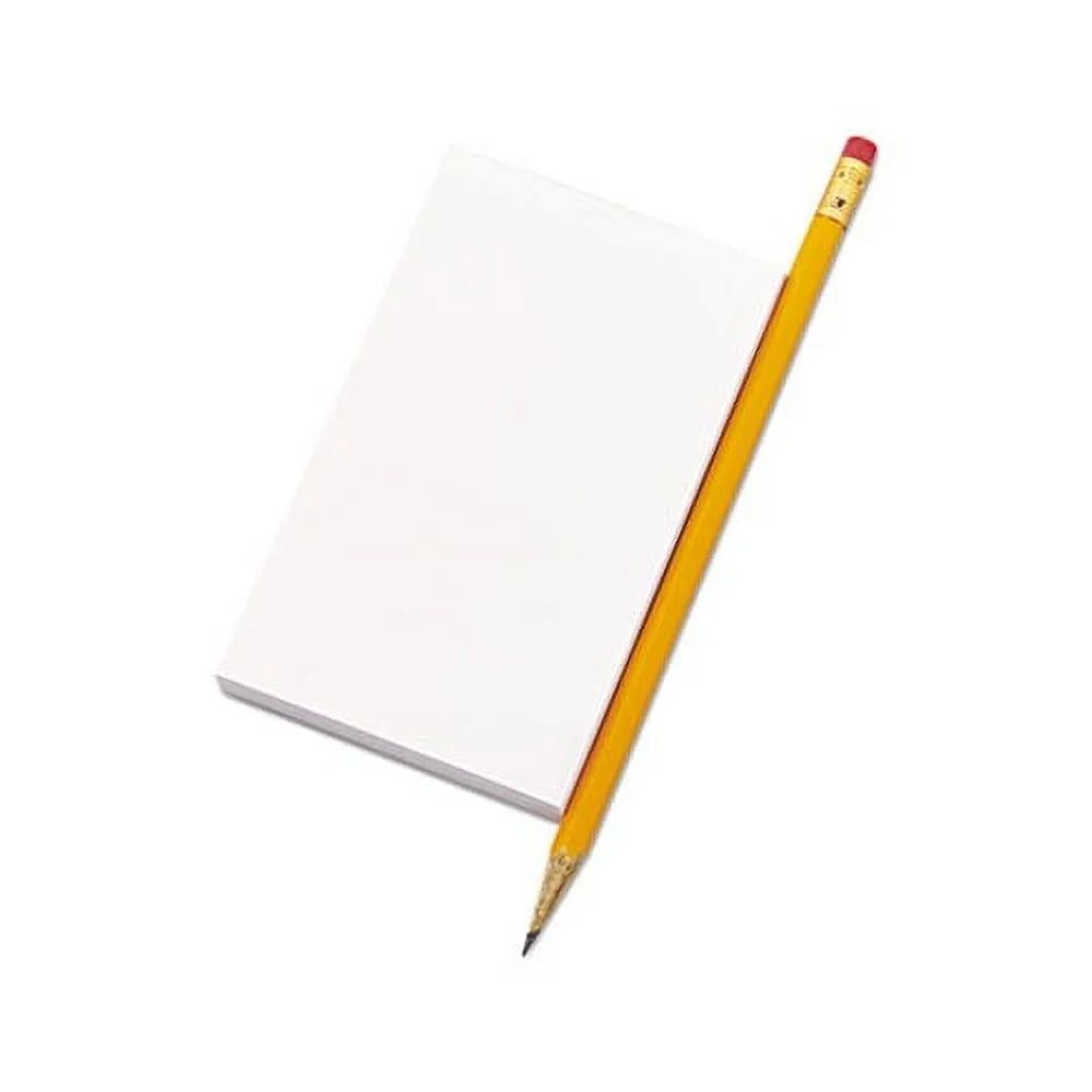 Scratch Pads Unruled, 4 X 6, White, 100 Sheets, 12/Pack