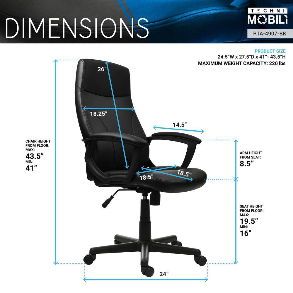 Black Medium Back Executive Office Chair
