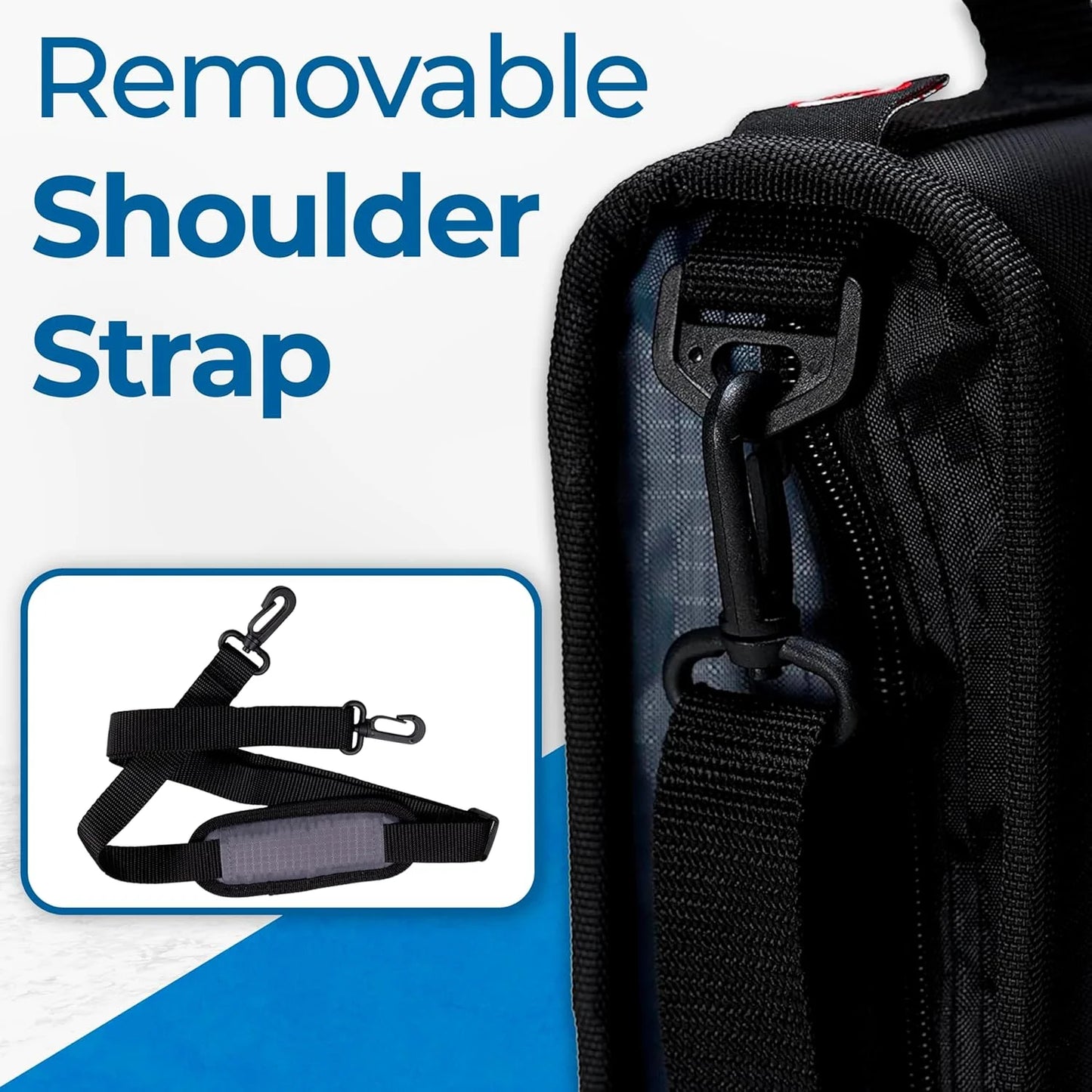 the Classic Zipper Binder - 2 Inch O-Rings - Multiple Pockets - 350 Sheet Capacity - Comes with Shoulder Strap - Midnight Blue D-251