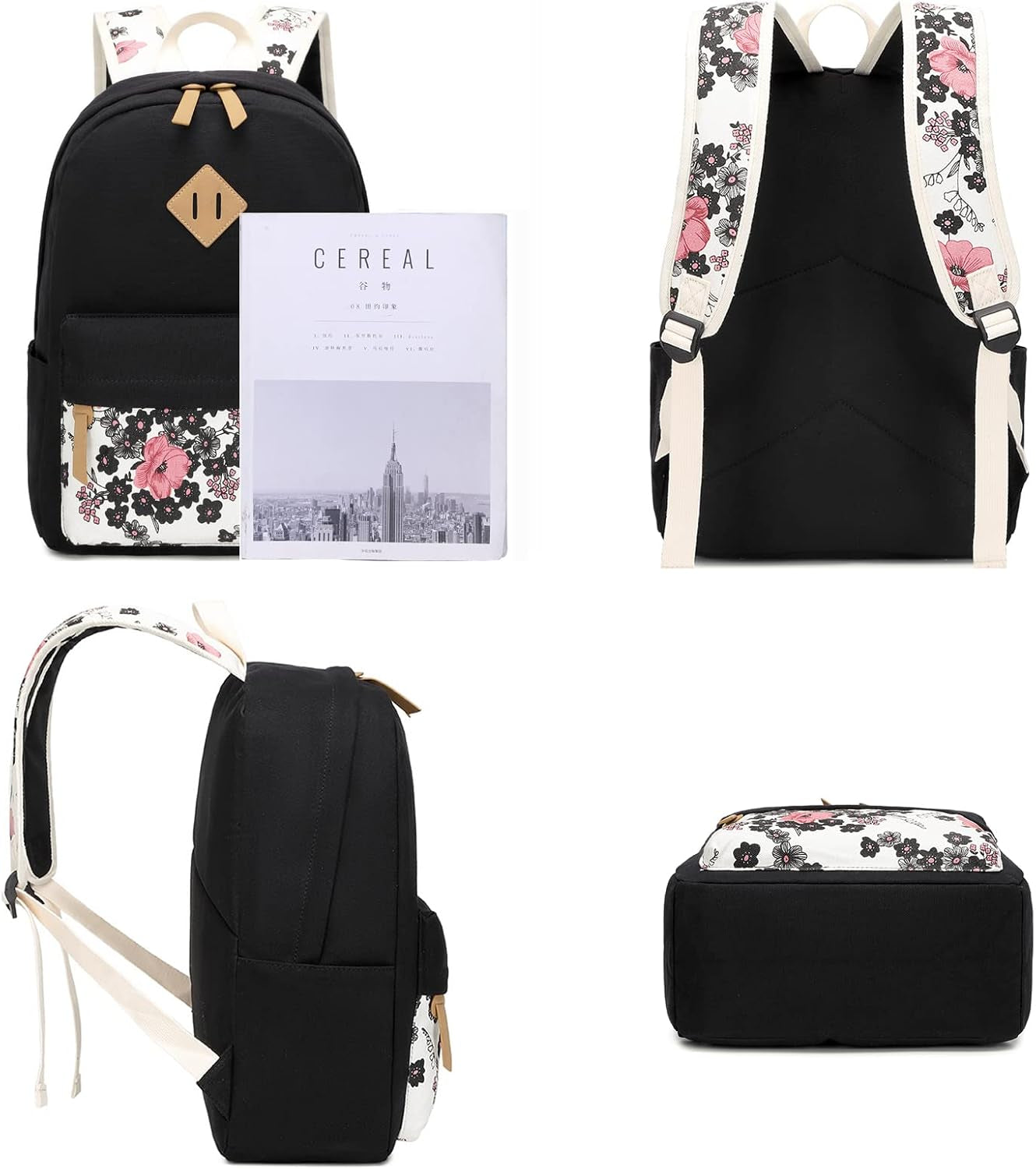 Goodking Teen Girls School Backpack Kids Bookbag Lightweight Travel Laptop Backpack Stylish Casual Daypack