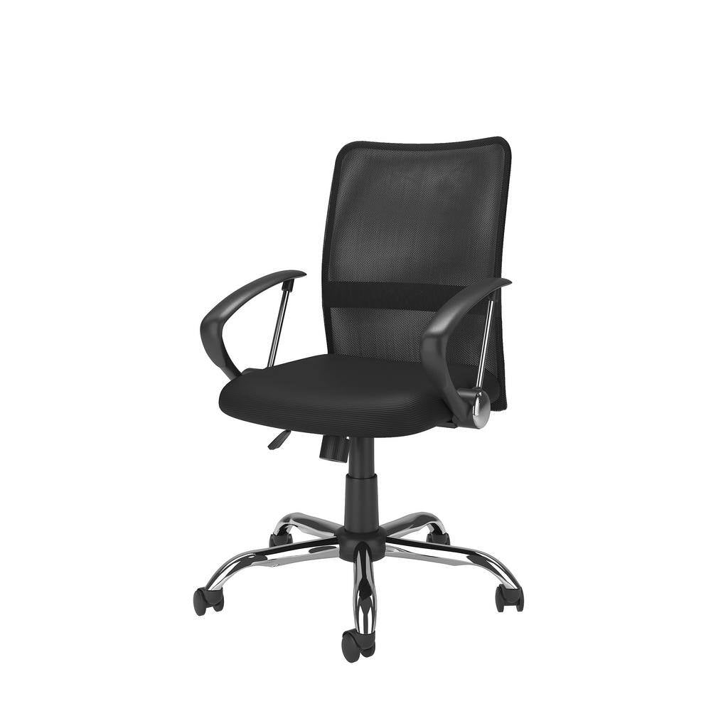 Workspace Office Chair with Contoured Black Mesh Back