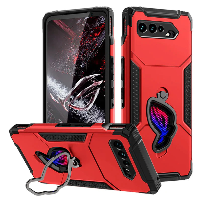 ZSHOW Armor Case for ASUS ROG Phone 5 5S Case Air Trigger Compatible with Kickstand Dust Plug Drop Protection for ROG Phone 5S