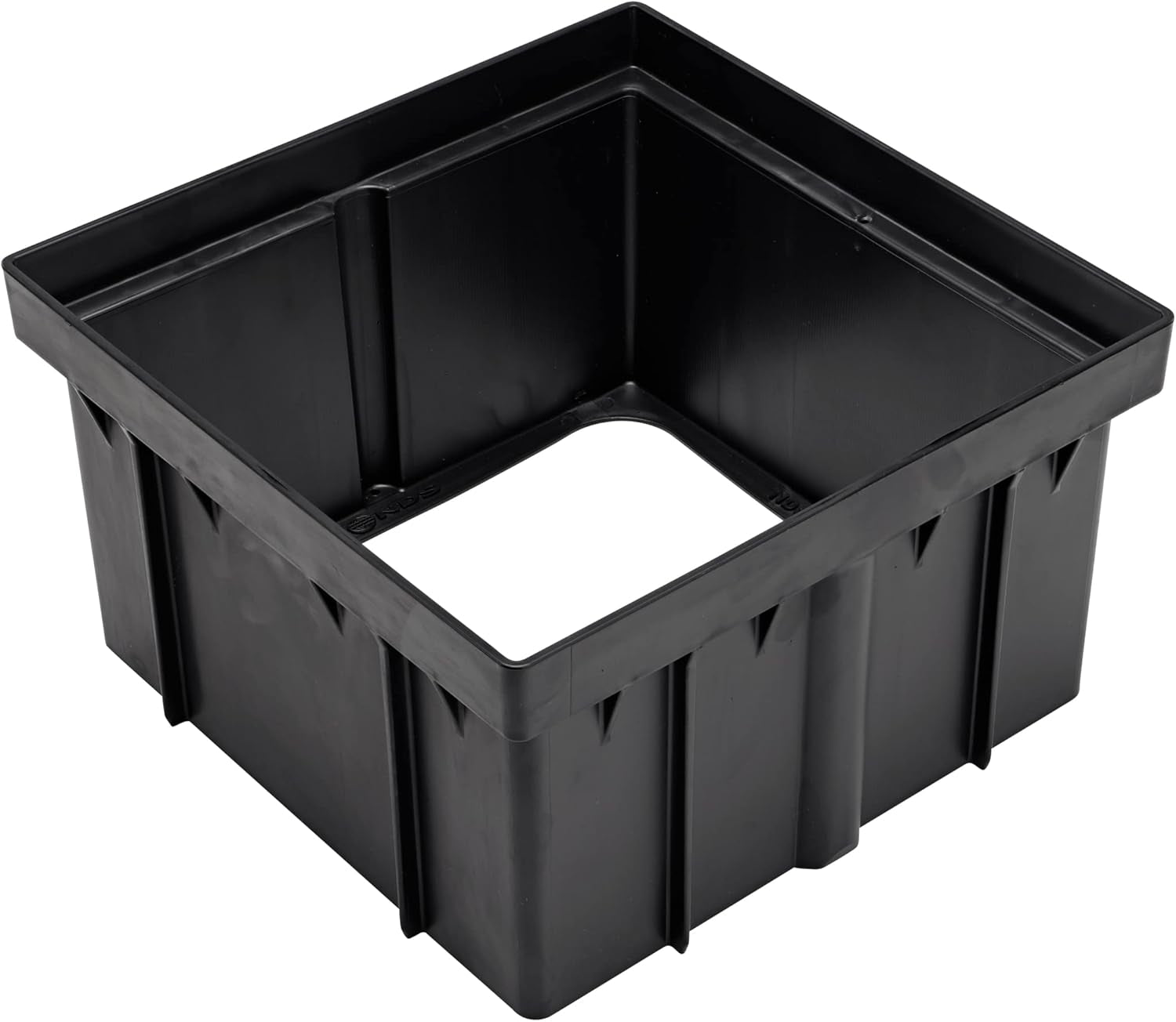 1216 Catch Basin Riser for 12 Inch Square Catch Basin Drain and 12 Inch Low-Profile Adapter Drain, Black