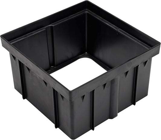 1216 Catch Basin Riser for 12 Inch Square Catch Basin Drain and 12 Inch Low-Profile Adapter Drain, Black