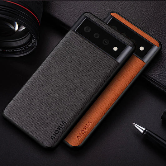 Simple Case for Google Pixel 6 Pro 6A Funda New Design Textile Leather Phone Cover for Google Pixel 6 Pro 6 Case Coque