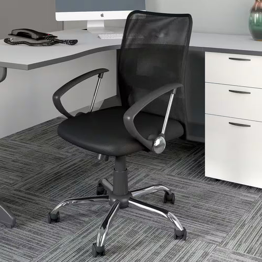 Workspace Office Chair with Contoured Black Mesh Back