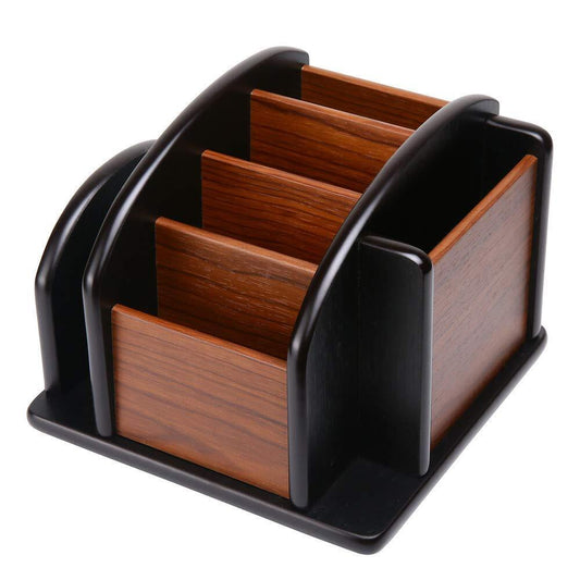 Siveit Wooden Desk Organizer, Wood Desktop Organizer Office Supplies Storage ...