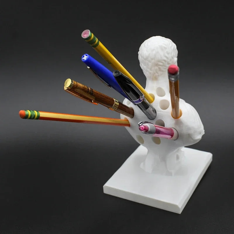 3D Printed Julius Caesar Statue Office Desk Pen Holder Office Desk Organizer Office Decor Pen Rack Gift Stationery Teacher Gift
