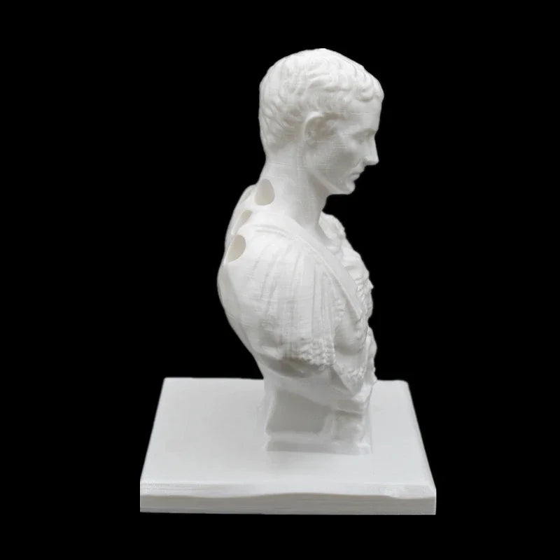 3D Printed Julius Caesar Statue Office Desk Pen Holder Office Desk Organizer Office Decor Pen Rack Gift Stationery Teacher Gift